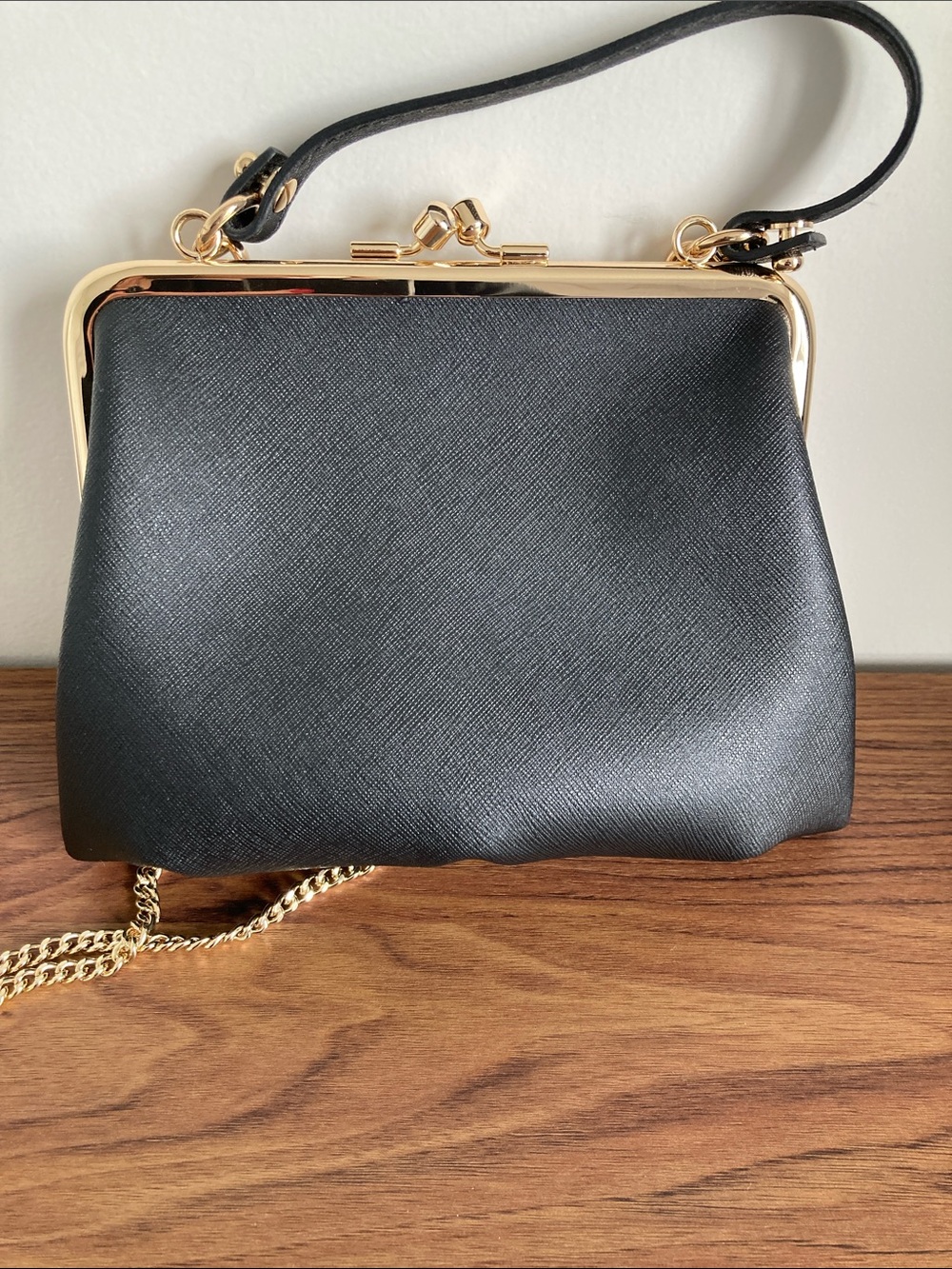 Vivienne Westwood Black and Gold Mini Frame Bag - Picture 4 of 6